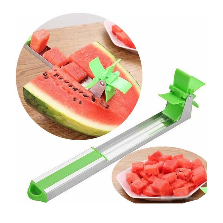 Amazing Melon Cutter Watermelon Cubes Slicer Stainless Steel Cutter Knife Corer