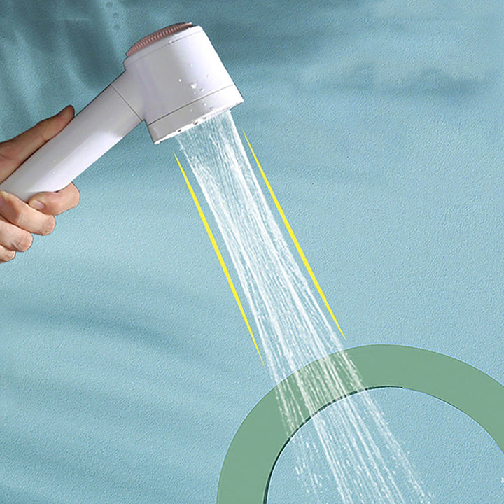 Portable 2-in-1 high-pressure water-saving shower head with 3 water spray modes