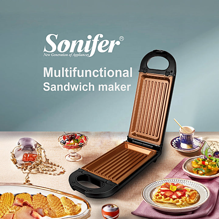 SONIFER Detachable 5 in 1 Sandwich Maker 800W Made of Non-Stick Material  