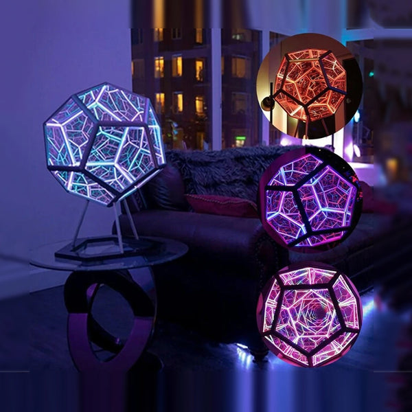 Infinite Dodecahedron Night night Art Light Exquisite Ornaments USB Charging Decorative Lamp