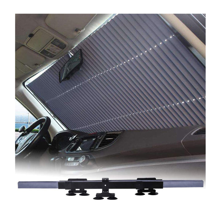 Universal Retractable Car Sun Shade for Windshield Large Sun Visor Protector Blocks 99% UV Rays