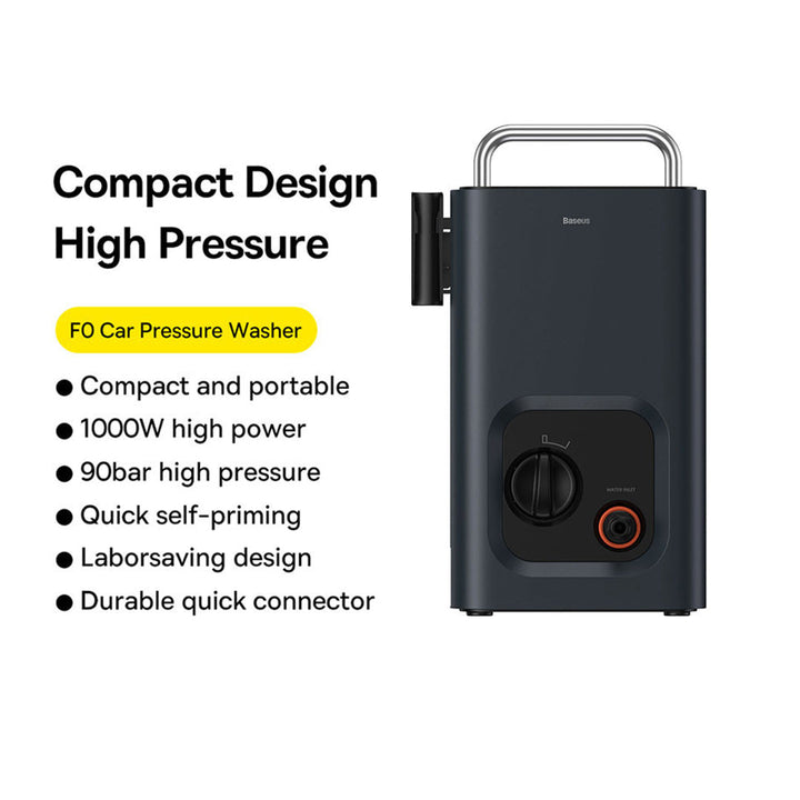 Baseus F0 Exclusive Car Pressure Washer / Portable Design - Real Powerful - Fast Self-Priming 