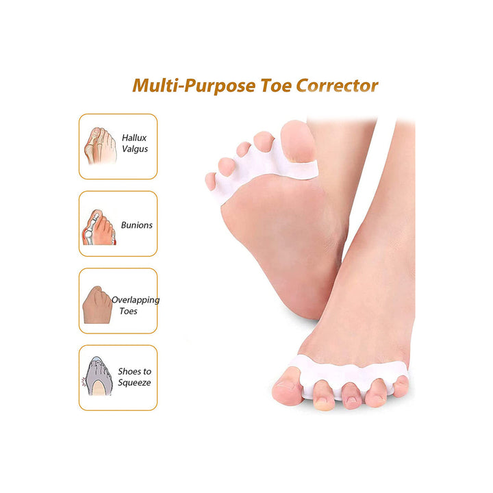 Silicone Toe Separator Pair for Muscle Relaxation and Pain Relief