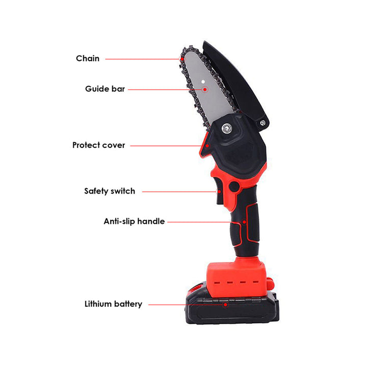 850W Cordless Portable Electric Saw with Comfortable Handle and 2000mAh Rechargeable Battery