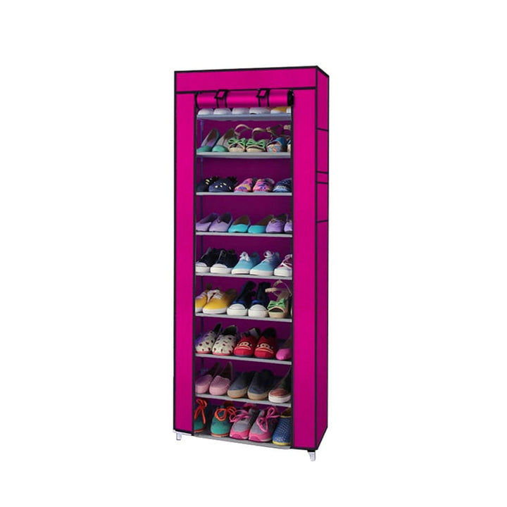 Room-Saving 10-Layers Non-Woven Fabric Shoe Storage Rack