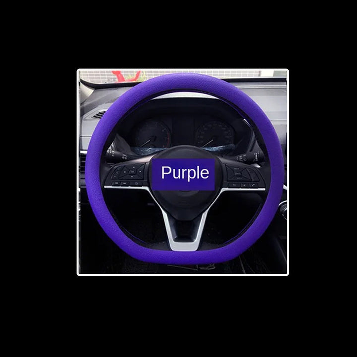 Interior Car Silicone Steering Wheel Cover Heat-Resistant Corrosion-Resistant and Non-Slip