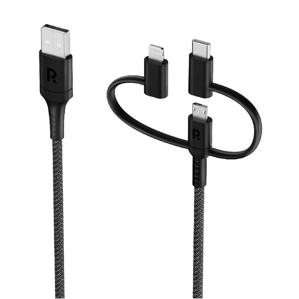 RAVPower RP-CB1033 3X1 USB-A to Micro + USB-C+ Lightning Cable