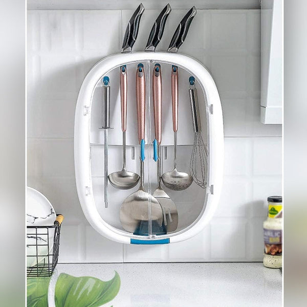 Wall-Mounted, Space-Saving Kitchen Utensil Holder