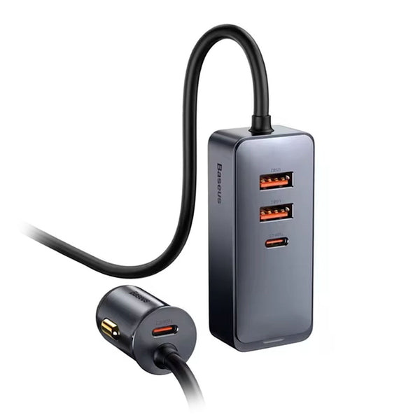 Baseus 120W Car Charger with 2 USB Ports and 2 Type C Ports