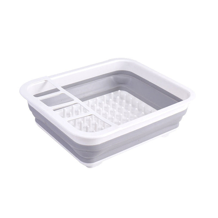 Dryer Dish Rack and Foldable Storage Bowl with Non-Slip Legs Made of High-Quality Silicone 