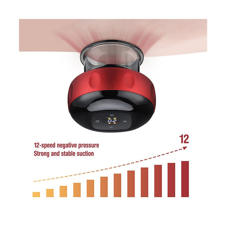 Cupping therapy device with modern technology with 3 adjustable positions and LCD screen