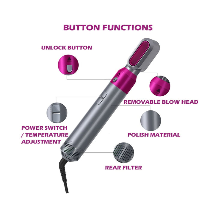 Hair Blow Dryer 5 in 1 Hair Dryer Hot Air Brush Styler