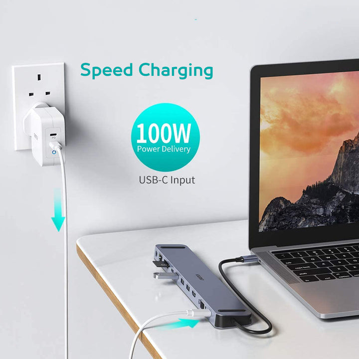 11-in-1 USB-C Multiport Laptop Hub Adapter with 5Gbps Data Transfer Speed