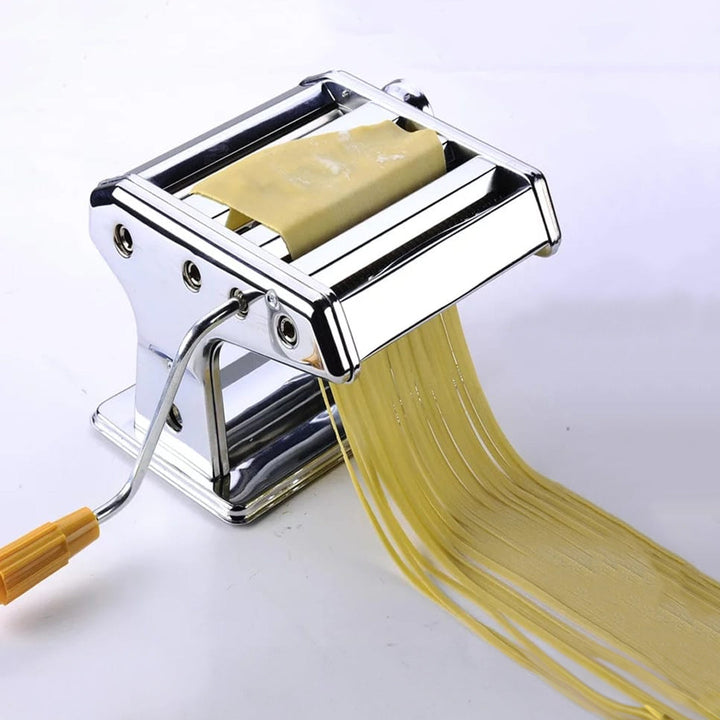 Stainless Steel Manual Pasta Machine Pasta Maker Pasta Roller Pasta Cutter Noodle Making Machine, with Hand Crank