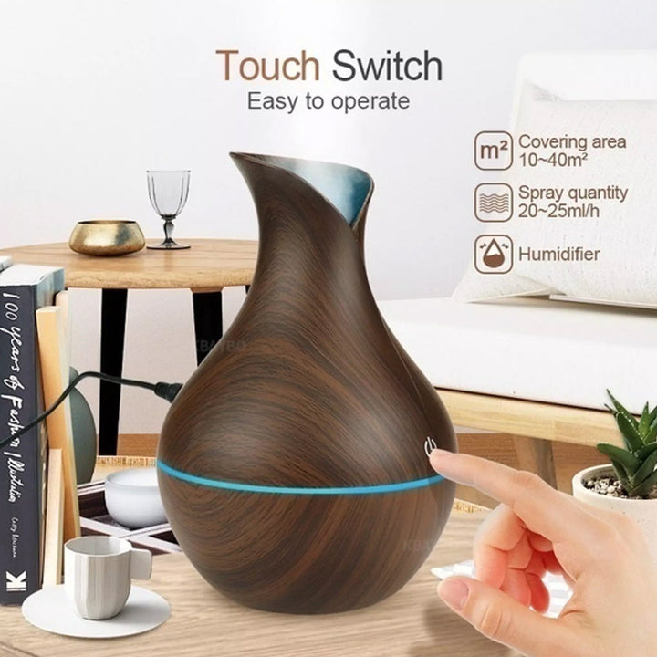 Mini Ultrasonic Aromatherapy Diffuser for Home Office with Air Purifying Cool Mist Humidifier 7 Color Changing LED