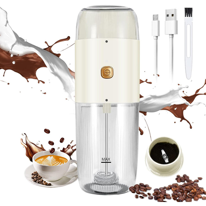 LePresso 2 in 1 Portable Milk Frother and Coffee Grinder 150ml 45W