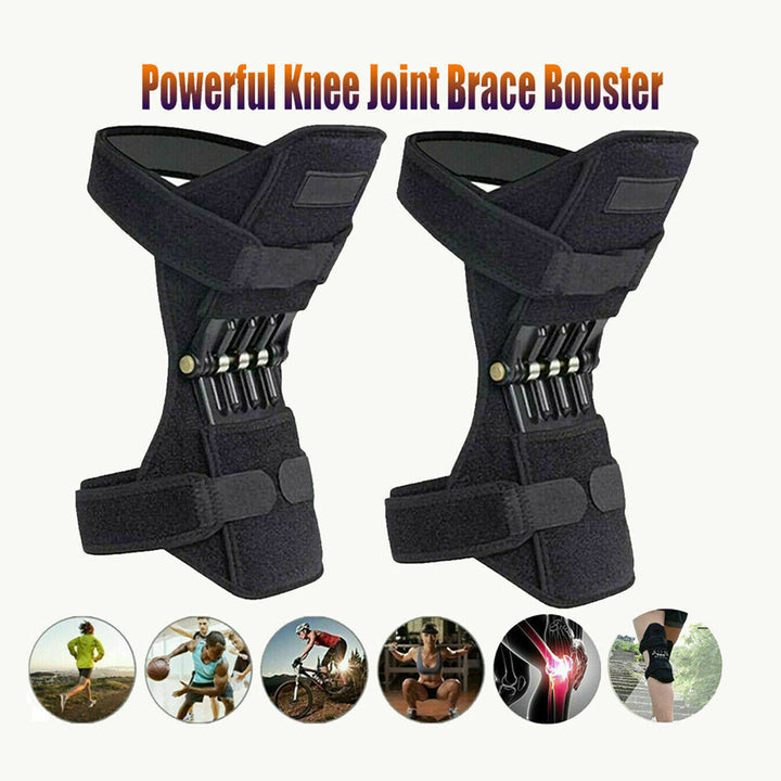 Knee Support Brace Pads Booster Joint Lift Squat Sport Power Spring Force