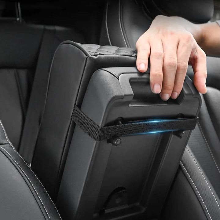 Leather Car Armrest and Tissue Holder for Hand Comfort When Driving