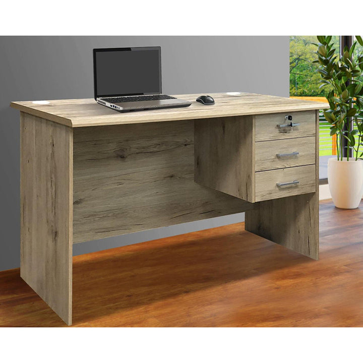 Study desk (Malaysian) 3 Drawers High-Quality Wood Modern and Elegant Design 