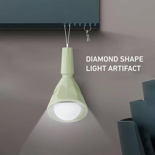 Multi-purpose Diamond Handheld Hanging Lamp With Three Adjustable Color Temperature