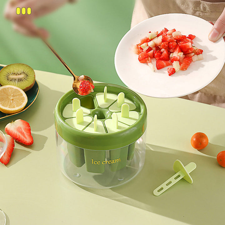 Plastic DIY Popsicle Ice Cream Mold with 8 Sticks