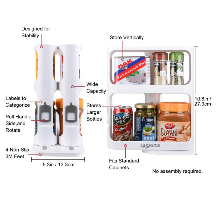 Modular Rotating Spice Rack Organizer