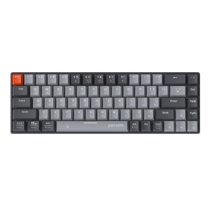 Porodo 68-Keys Wireless Mechanical Keyboard ( English / Arabic )