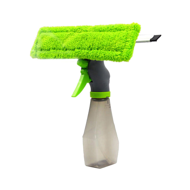 3 In 1 Window Cleaner Spray Bottle Wiper Squeegee Microfibre Cloth Pad Kit