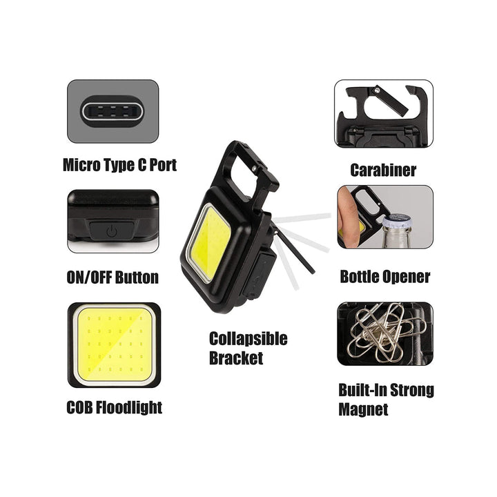 Rechargeable Small Flashlight, 800 Lumens Portable LED Light 3 Light Modes