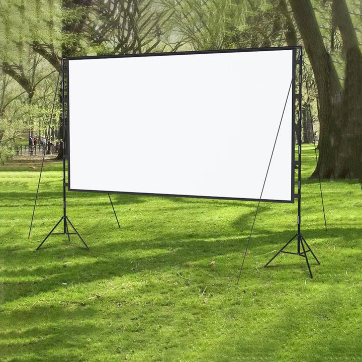 Portable Projector Screen with Stand Lightweight Foldable and Washable with a Bag (100 - 120 inches)  