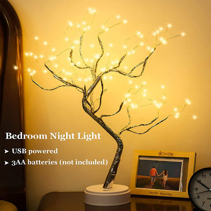 LED Decorative Tree Lamp Battery Powered or USB with Adjustable Branches