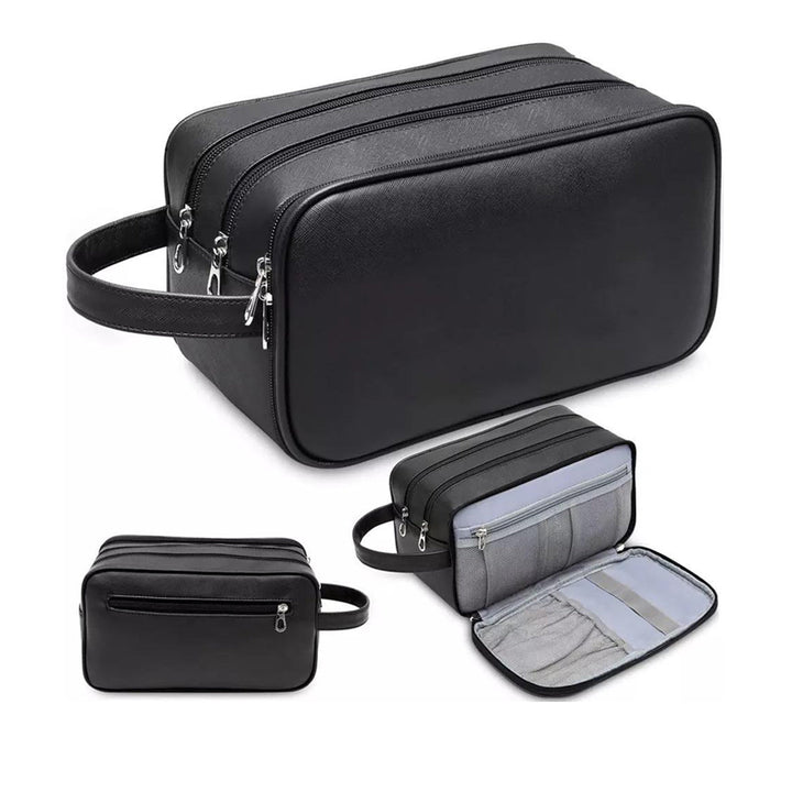 High-Quality Waterproof leather Cosmetic Organizer Makeup Bag  