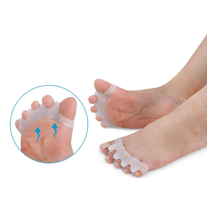 Silicone Toe Separator Pair for Muscle Relaxation and Pain Relief