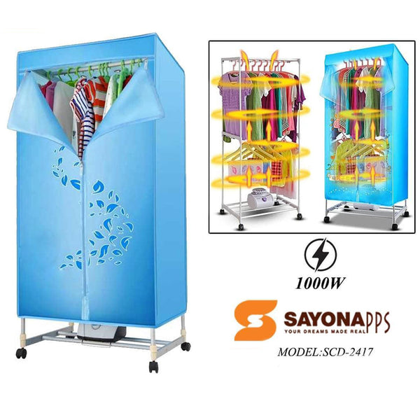 Sayona SCD-2417 Portable 2-Tier Fast Drying Electric Clothes Dryer 1000W