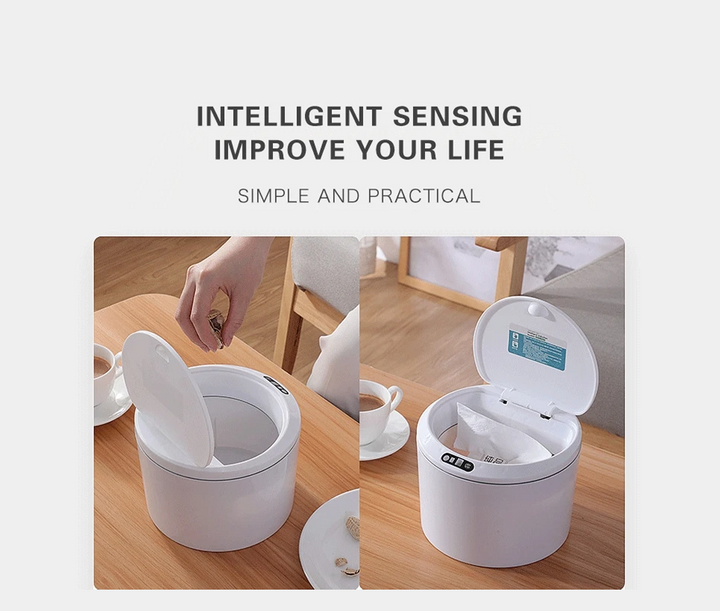 PD-6003 Desktop Smart Sensor Trash Can (3L - 5L) Vehicle Induction Automatic Trash Can