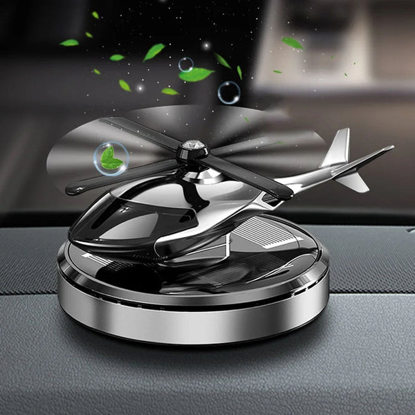 A Rotating Solar-Powered Aroma Diffuser in The Shape of a Helicopter