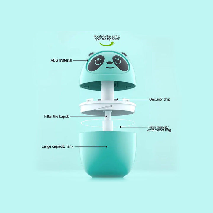 Mini Panda Portable USB Air Humidifier and Air Freshener 220ml Ultrasonic Air Purifier