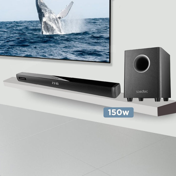 Soundtec By Porodo 2.1 Ch Soundbar With Wireless Subwoofer 