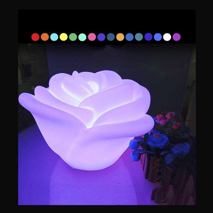 RGBW Energy Saving Rechargeable Night Light Rose Lamp with 4 Color Changing Modes