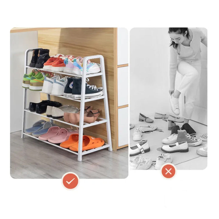 High Quality Space Saving 4-Layer Multi-Layer Shoe Rack for Shoe Storage
