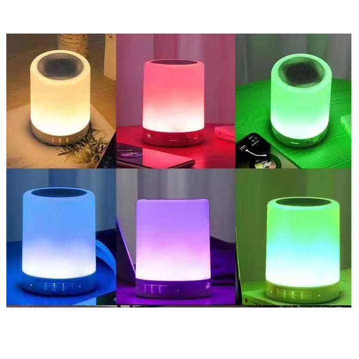 Portable Wireless Bluetooth Speaker Mini Player Touch Pat Light Colorful LED Night Light