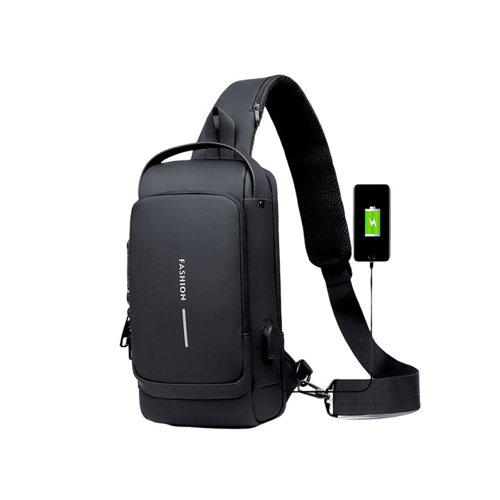 Anti Theft Sling Bag USB Charge Sport Crossbody Anti-Theft Shoulder Backpack