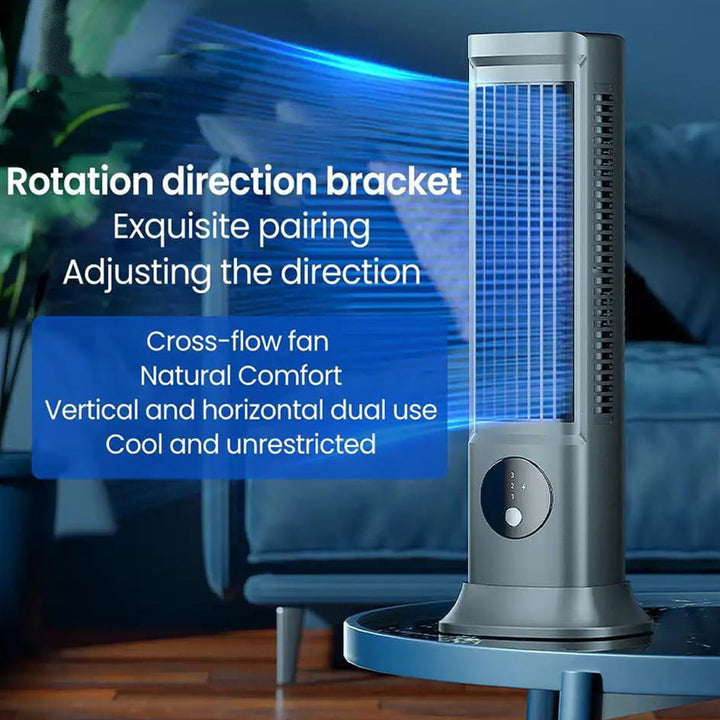 Portable Air Streamlined Tower Fan with 3 Speeds, Table Fan, Bladeless Design