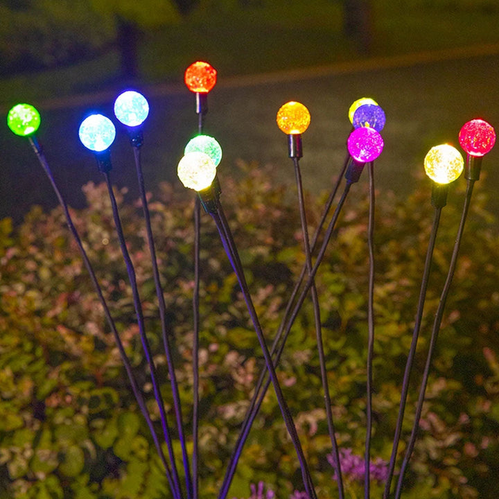 6 LED Solar Powered Light Adjustable Crystal Ball Waterproof Garden Decoration Light 