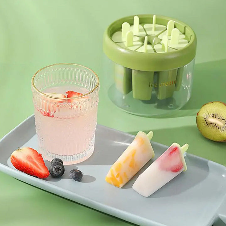 Plastic DIY Popsicle Ice Cream Mold with 8 Sticks