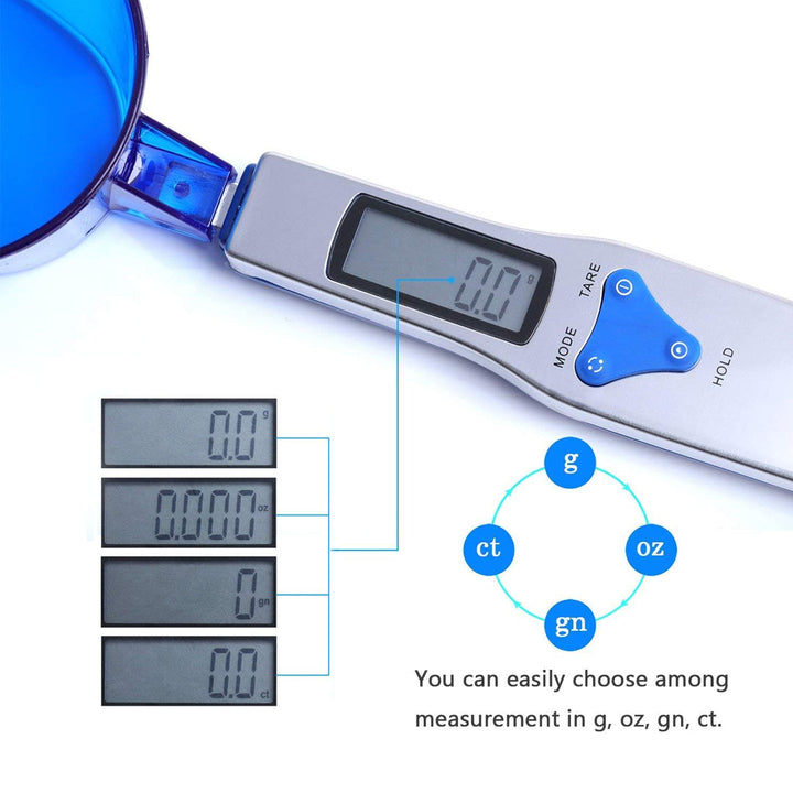 Digital Kitchen Scale Spoon Electronic Food Scale with 3 Measuring Spoons