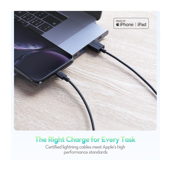 RAVPower RP-CB030 1m Lightning Cable Black