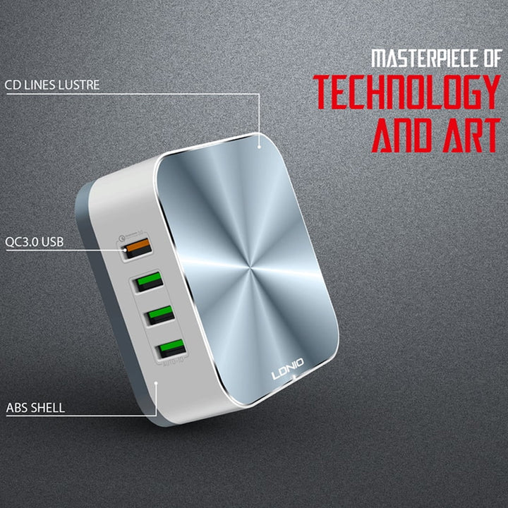 LDNIO A8101 Multi-port Charger 8 USB Ports with QC3.0 Fast Charging Socket
