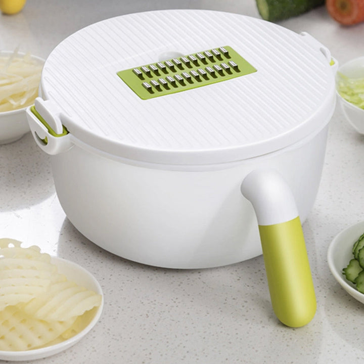 Multifunctional Rotate Vegetable Cutter With Drain Basket