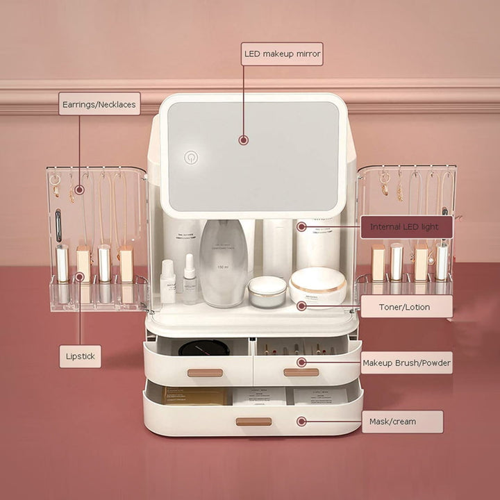 Cosmetics Organizer and Storage Box for cosmetics and makeup accessories 